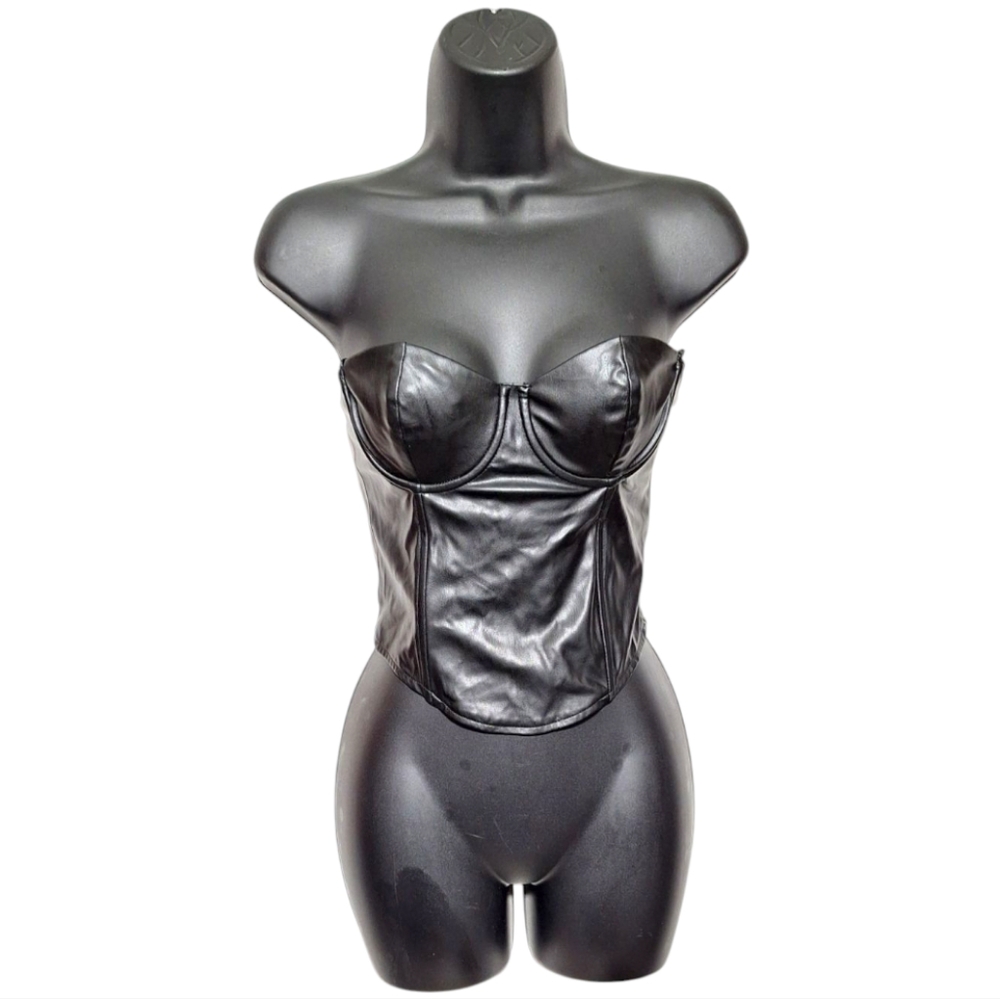 ZARA FAUX LEATHER TOP